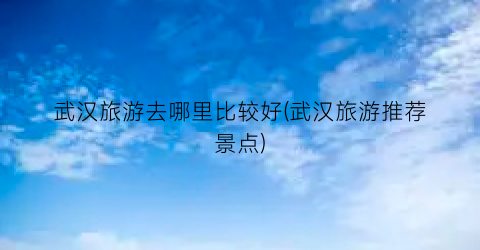 武汉旅游去哪里比较好(武汉旅游推荐景点)