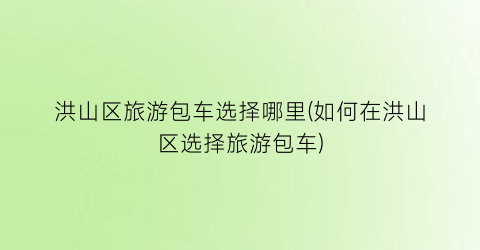 洪山区旅游包车选择哪里(如何在洪山区选择旅游包车)