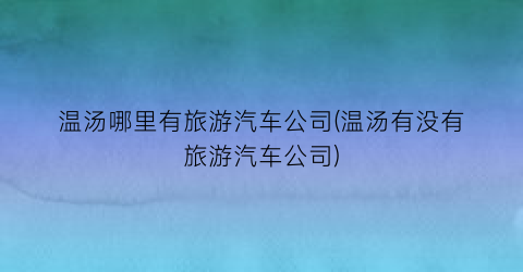 温汤哪里有旅游汽车公司(温汤有没有旅游汽车公司)