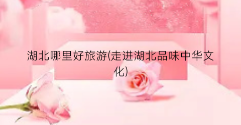 湖北哪里好旅游(走进湖北品味中华文化)
