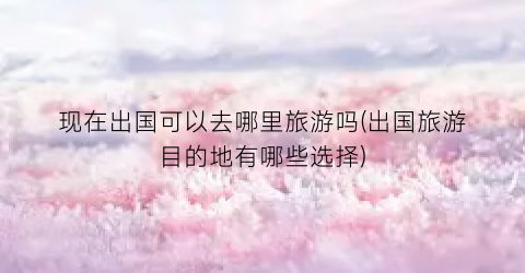 现在出国可以去哪里旅游吗(出国旅游目的地有哪些选择)