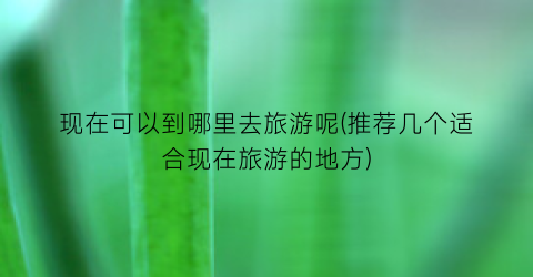 现在可以到哪里去旅游呢(推荐几个适合现在旅游的地方)