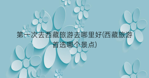 第一次去西藏旅游去哪里好(西藏旅游首选哪个景点)
