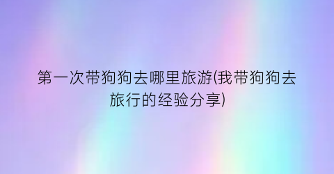 第一次带狗狗去哪里旅游(我带狗狗去旅行的经验分享)