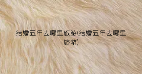 结婚五年去哪里旅游(结婚五年去哪里旅游)