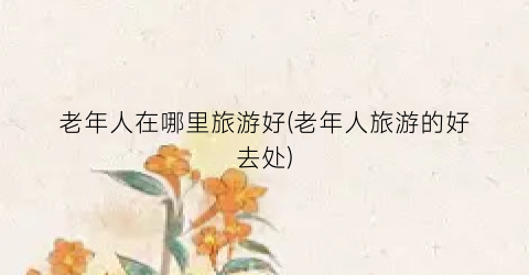 老年人在哪里旅游好(老年人旅游的好去处)
