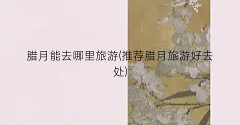 腊月能去哪里旅游(推荐腊月旅游好去处)