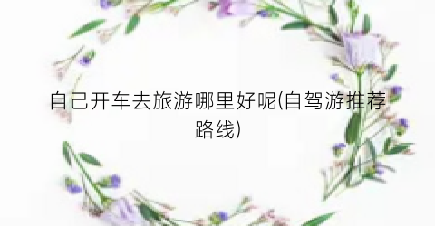 自己开车去旅游哪里好呢(自驾游推荐路线)