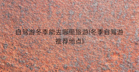 自驾游冬季能去哪里旅游(冬季自驾游推荐地点)