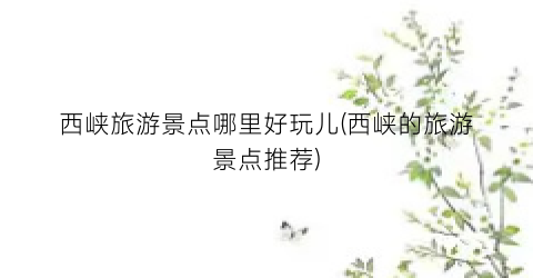 西峡旅游景点哪里好玩儿(西峡的旅游景点推荐)