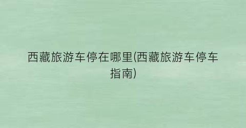 西藏旅游车停在哪里(西藏旅游车停车指南)