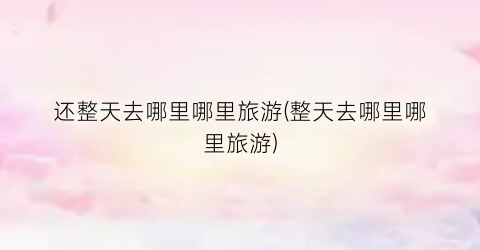 还整天去哪里哪里旅游(整天去哪里哪里旅游)