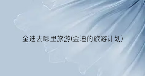 金迪去哪里旅游(金迪的旅游计划)