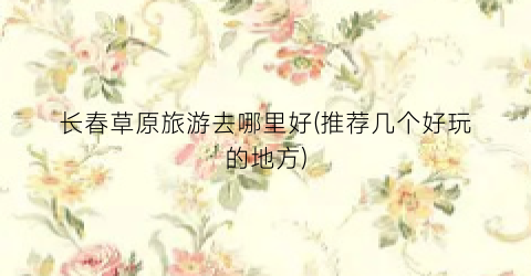 长春草原旅游去哪里好(推荐几个好玩的地方)
