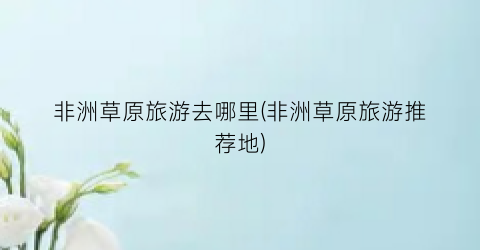 非洲草原旅游去哪里(非洲草原旅游推荐地)
