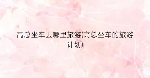 高总坐车去哪里旅游(高总坐车的旅游计划)