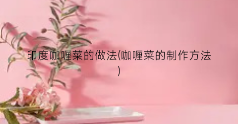 印度咖喱菜的做法(咖喱菜的制作方法)