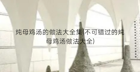 “炖母鸡汤的做法大全集(不可错过的炖母鸡汤做法大全)