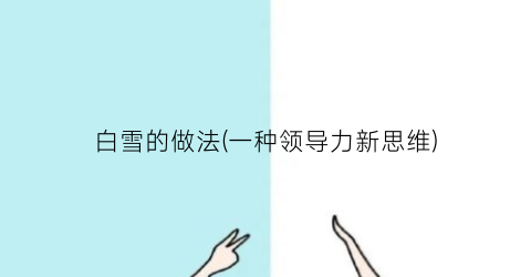 白雪的做法(一种领导力新思维)