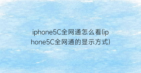 iphone5C全网通怎么看(iphone5C全网通的显示方式)