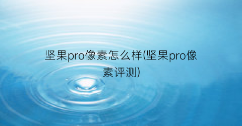 坚果pro像素怎么样(坚果pro像素评测)