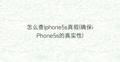怎么查iphone5s真假(确保iPhone5s的真实性)