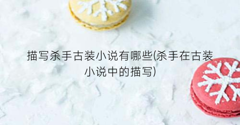 描写杀手古装小说有哪些(杀手在古装小说中的描写)
