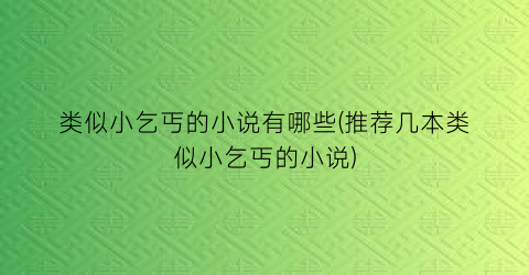 类似小乞丐的小说有哪些(推荐几本类似小乞丐的小说)