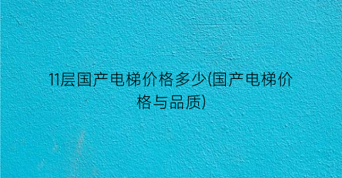 11层国产电梯价格多少(国产电梯价格与品质)