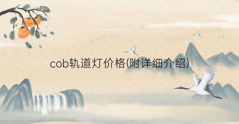 cob轨道灯价格(附详细介绍)