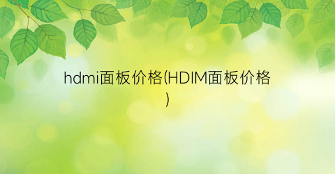 hdmi面板价格(HDIM面板价格)