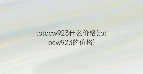 totocw923什么价格(totocw923的价格)