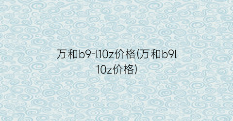 万和b9-l10z价格(万和b9l10z价格)