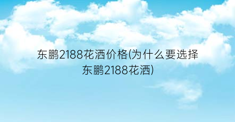 东鹏2188花洒价格(为什么要选择东鹏2188花洒)