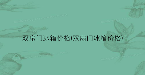 双扇门冰箱价格(双扇门冰箱价格)
