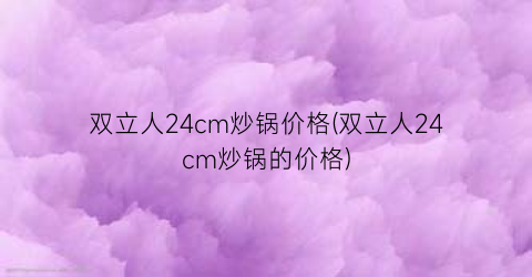 双立人24cm炒锅价格(双立人24cm炒锅的价格)