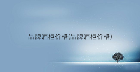 品牌酒柜价格(品牌酒柜价格)