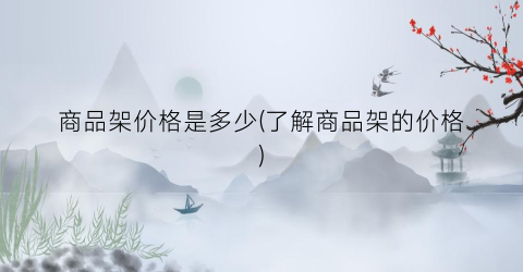 商品架价格是多少(了解商品架的价格)