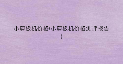 小剪板机价格(小剪板机价格测评报告)