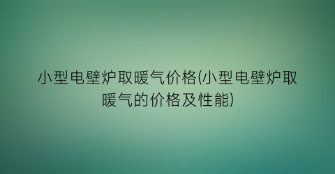 小型电壁炉取暖气价格(小型电壁炉取暖气的价格及性能)