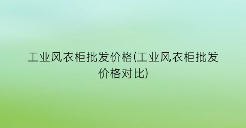 工业风衣柜批发价格(工业风衣柜批发价格对比)