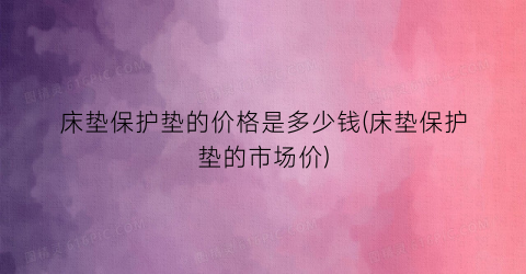 床垫保护垫的价格是多少钱(床垫保护垫的市场价)
