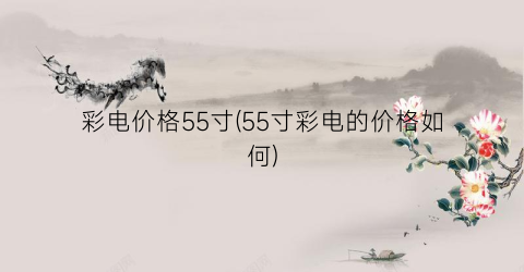彩电价格55寸(55寸彩电的价格如何)