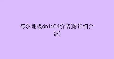 德尔地板dn1404价格(附详细介绍)