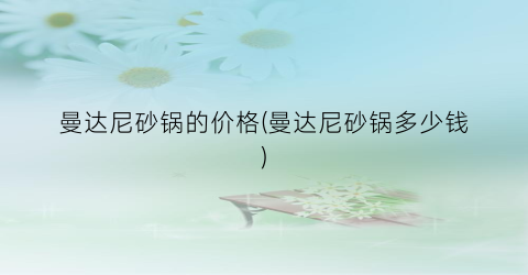 “曼达尼砂锅的价格(曼达尼砂锅多少钱)