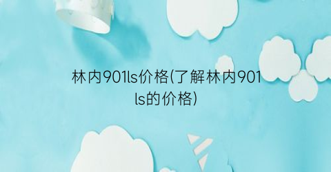 林内901ls价格(了解林内901ls的价格)