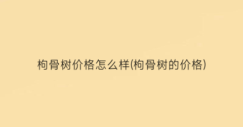 枸骨树价格怎么样(枸骨树的价格)