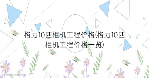 格力10匹柜机工程价格(格力10匹柜机工程价格一览)