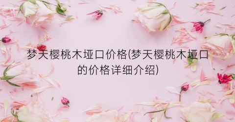 梦天樱桃木垭口价格(梦天樱桃木垭口的价格详细介绍)