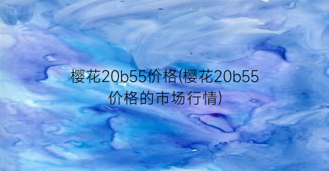 樱花20b55价格(樱花20b55价格的市场行情)